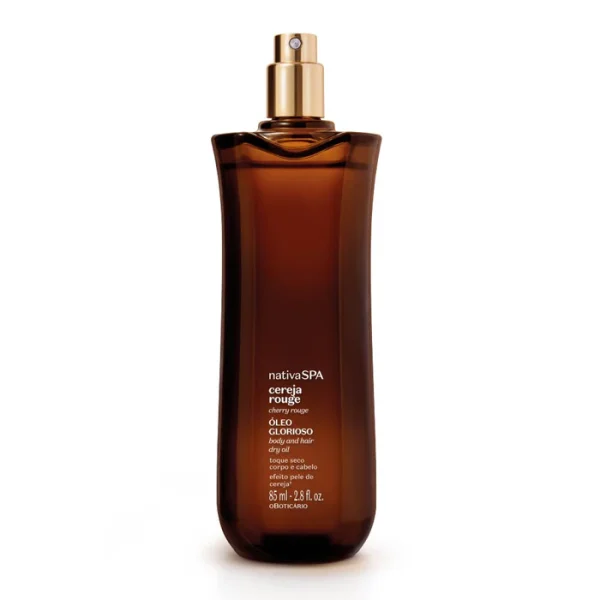 Óleo Glorioso para Corpo e Cabelo Nativa Spa Cereja Rouge, 85ml.